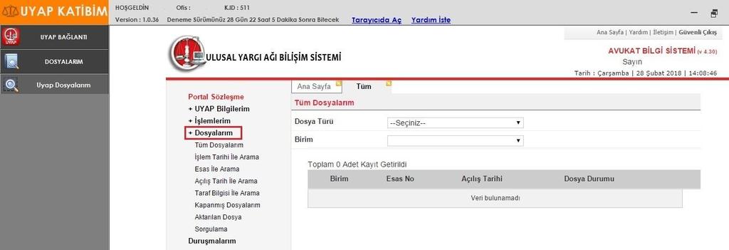 3. DOSYALARIM 3.1.