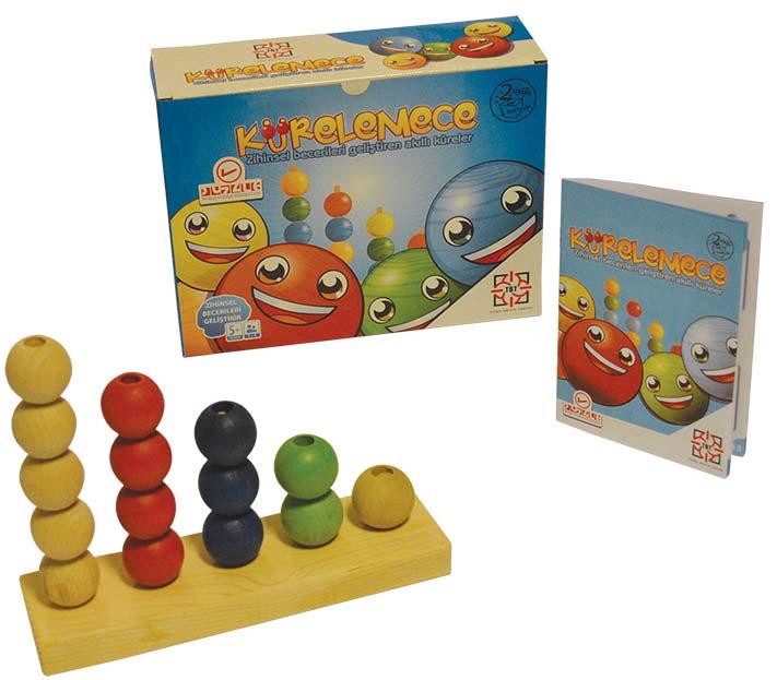 KÜRELEMCE Bu oyun kutusunun içeriği, Kürelemece ve Küreyer olmak üzere, iki farklı eğlenceli zeka oyunu için kullanılır.