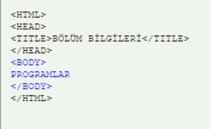 HTML dökümanlarının gövde kısmı <BODY> elementi ile başlar ve </BODY> ile son