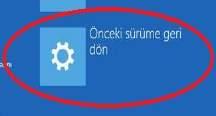 Adım Ayarlar sayfasında, Güncelleştirme ve Güvenlik-> Sorun Gider -> Gelişmiş Seçenekler -> Önceki