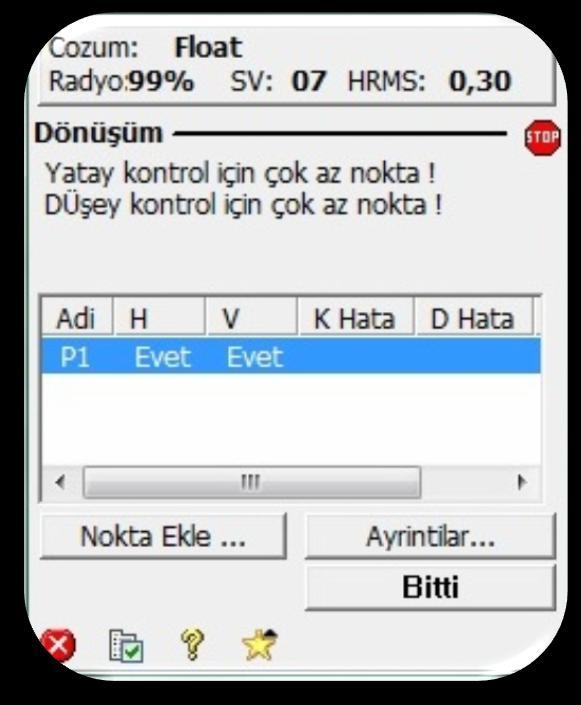 Okumalar ile ilgili detaylı bilgiler ve oturum süresi değerleri ekran da yer alır. Bu değerler yeterli olduğunda sol al köşedeki "Kabul Et" butonu ile dönüşüm işlemi tamamlanır.