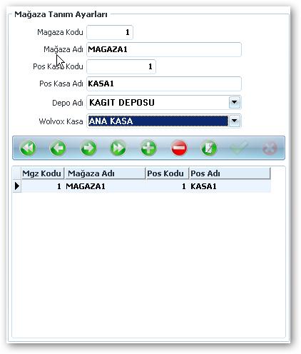 6. AKINSOFT Market Otomasyonu Üzerinde Mağaza ve Pos Tanımlaması : WOLVOX Market Otomasyonu üzerinde yer alan
