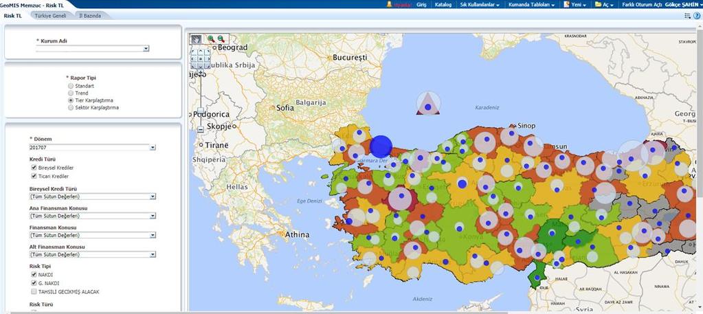 GeoMIS Memzuç Ürün Özellikleri Üyenin kendi şubeleri bazında bilgiler Memzuç veritabanındaki