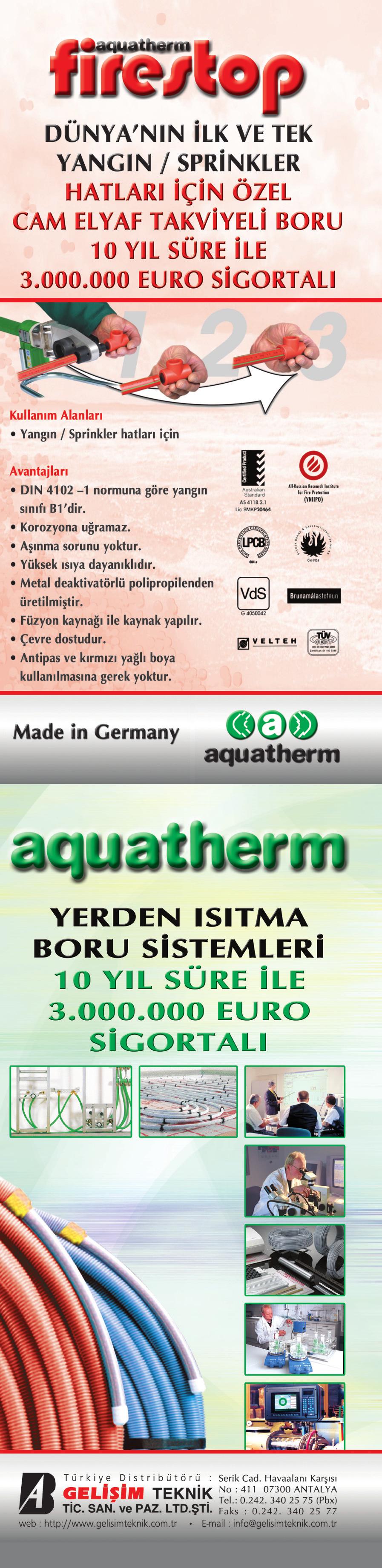 Boru çap DN 32 seçilirse, 520 m2 x 1,5 = 780 m boruya ihtiyaç oldu u hesaplan r. 8 adet 100 m'lik PE borunun 520 m2 bahçe alan na döﬂenmesi gerekmektedir.