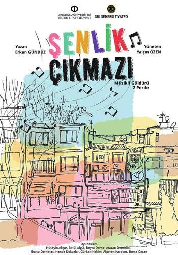 TİYATRO 7+ Şenlik Çıkmazı Eskişehir Tiyatro Sui Generis Kentsel dönüşüm ile mahallerinin yıkılacağını öğrenen Hüsniye ve diğer Romanlar, hem sırlarını hem de mahallelerini korumak için bir çare