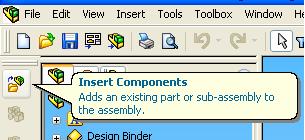 9: Assembly menüsünün konumu Artık montaj dosyası açılmıştır.