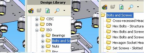 15: Toolbox konumu ve ISO nun seçilmesi Toolbox seçeneği altındaki ISO tercihi seçilerek ileri tuşuna basılır. Daha sonra Bolts and Screws tercihi seçilerek ileri tuşuna basılır Şekil 1.