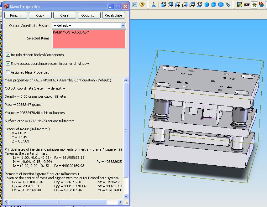 1.5.4.2. Çakışma Kontrolü Montajdaki statik bileşenler arasındaki çakışmaların bulunması, Tools araç çubuğundaki Interference Detection komutu ile yapılır.