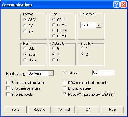 Şekil 2.31: Communications (iletişimler) menüsü Şekil 2.