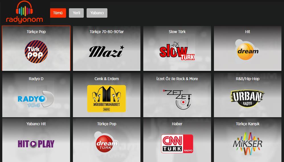 Türkiye de en çok dinlenen ve tercih edilen