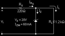 10 Adapazarı Meslek Yüksekokulu Analog Elektronik Maksimum Vi değeri, maksimum zener akımı IZM ile sınırlıdır. IZM = IR IL olduğu için IR(max) aşağıdaki eşitlikle ifade edilir. (3.