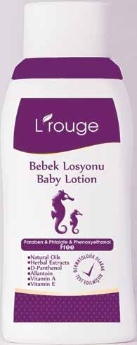 Vitaminler ile zenginleştirilmiş L rouge Bebekler için Nemlendirici Vücut Losyonu bebeğin cildinin bakımına ve nemini korumasına yardımcı olur.