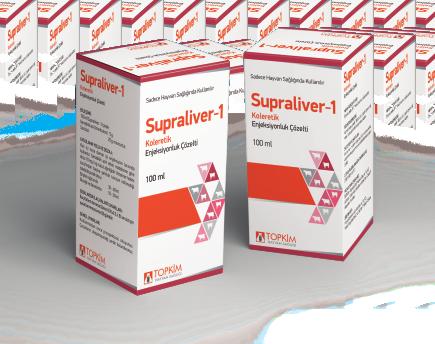 KLİNİK ÜRÜNLER Supraliver-1 Her 100 ml'si 5 g Genabilik asit (Menbuton) 25 g Sorbitol içerir. Sığırlarda koleretik ve dijestif olarak kullanılır.