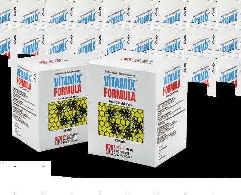 Vitamix Formula Premiks BİLEŞENLER: Bileşimi / kg Vitaminler Vitamin A (E 672) Katkı adı Premiksteki düzey 1.800.000 IU BİLEŞENLER LİSTESİ: Kalsiyum klorür, Magnezyum klorür, Sodyum klorür.