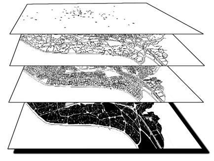F.Ü.Sosyal Bilimler Dergisi 2005 15 (2) katmanlama yaklaşımı hem görüntüleme işlemlerinde hem de katmanların üst üste çakıştırılması ile analiz işlemlerinde büyük kolaylıklar sağlamaktadır.