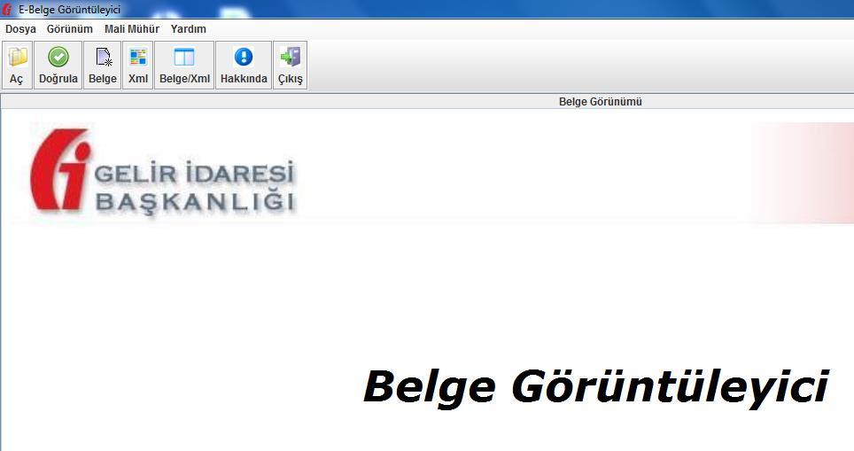 E-FATURA GÖRÜNTÜLEME ve DOĞRULAMA Uygulamadan indirilen e-fatura, Başkanlık tarafından sunulan ara yüz