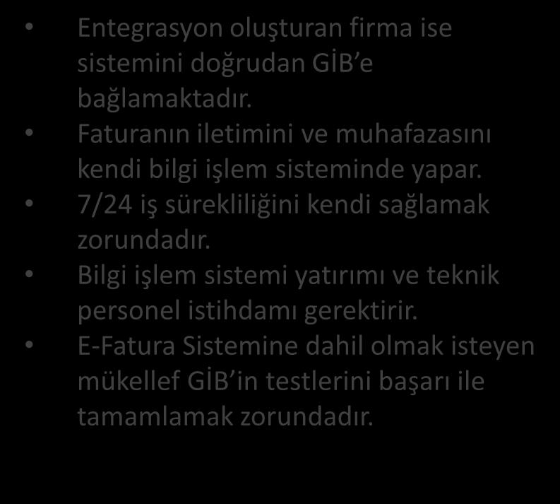 Mükellefe bilgi işlem sistemi yatırımı ve teknik personel istihdamı gerektirmez.