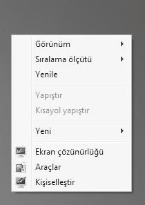 veya iki kez dokunun. Bu işlem sol fare düğmesine tıklama eyleminin aynısıdır. 2.