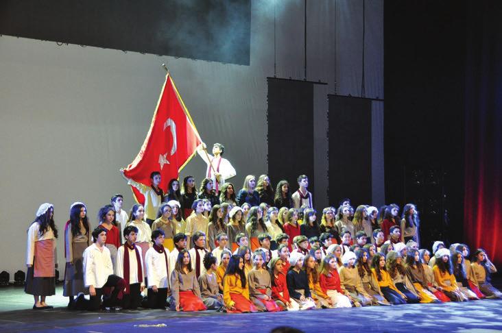 At the end of the 90-minute show, students and teachers were applauded by the audience for staging such a