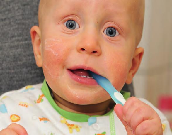 Çocuğumun dişlerini nasıl fırçalamam gerekir? Daha ilk çıkan süt dişi bile bakım ister. Düzenli olarak çocuğunuzun ağzına bakın ve diş etini yoklayın ya da ovun. İlk diş çıkmış bile!