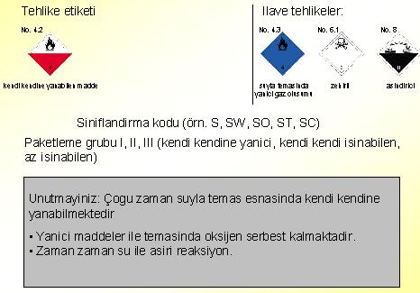 iyi havalandırılmış yerlerde istiflenmeli, istif araları hava