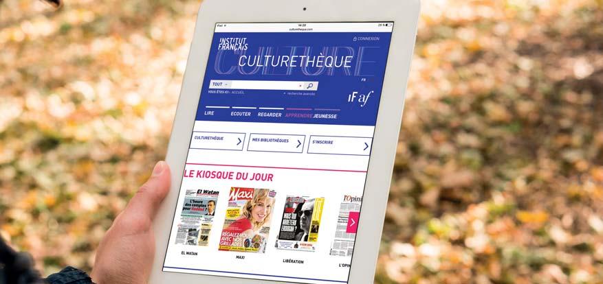 Culturethèque Culturethèque Fransızca konuşanlara ve öğrenenlere yönel k b r d j tal kaynak ve kütüphane platformudur. Türk ye Fransız Kültür Merkez kütüphaneler n n ek h zmet d r.
