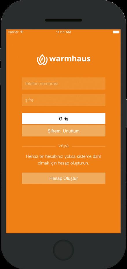 Warmhaus Partner Uygulaması Warmhaus B2B Sipariş Sistemi Bayilere özel hazırlanan mobil uygulama ile