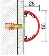 Alüminyum Gövde Aluminium Retainer 25 PVC Kılıf DK 25050 50 Sağ - Sol Bitiş Right - Left End Caps 20