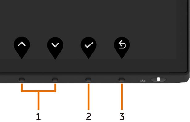 Ön Panel Düğmesi Görüntü ayarlarını yapmak için monitörün önündeki düğmeleri kullanın.