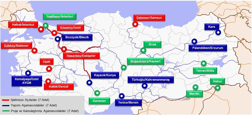 Şekil 7 Loistik Merkezlerimizdeki Son Durum 4.1.6. Marmara Denizinde Kombine Taşımacılık Türkiye nin asırlık rüyası Marmaray 29 Ekim 2013 tarihinde işletmeye alınmıştır.