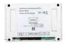 V-BUS9 INTERKOM SİSTEMLERİ NH03 YATAY DAĞITICI 4 Adet CCTV Desteği 2 Adet Panel Desteği (NH02 ile 8 Panel) Ağ Sinyallerini Dönüştürüp Dağıtabilme Özelliği 18-36V