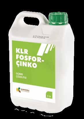 KLR FOSFOR- ÇINKO GÜBRE ÇÖZELTİSİ 1 Lt 5 Lt 20 Lt GARANTİ EDİLEN İÇERİK % W/W Toplam Azot (N) Üre Azotu Suda Çözünür Fosfor Pentaoksit (P 2 O 5 ) Suda Çözünür Çinko (Zn) 3 3 25 5 ÖZELLİKLER KLR