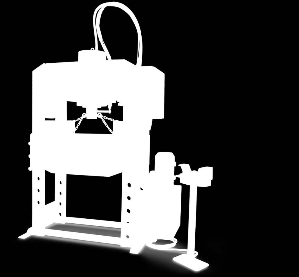 HPR HİDROLİK H TİPİ MODULER PRESLERİ HYDRAULIC H TYPE MODULAR PRESS Kaynaklı çelik konstrüksiyon gövde Basınç göstergesi Aşırı yüklenmelere karşı