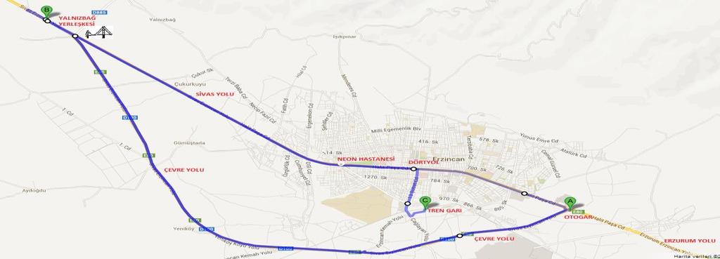 II. Yalnızbağ Yerleşkesi Otogardan ulaşım: 1-6-2 numaralı şehir içi otobüslerinden dört yolda inip 14-14A-14B numaralı şehir içi otobüslerine aktarma