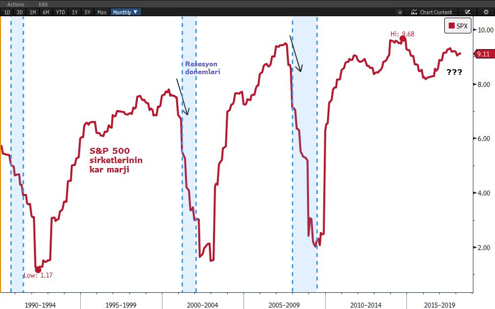 S&P 500 kar marjı vs