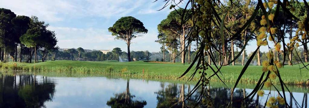 Antalya Belek te çam ormanları içinde 650 dönüm alanda yer alan, golf tutkunlarının vazgeçilmez adresi Kaya Palazzo Golf Club, 18 delikli sahası ile Akdeniz in muhteşem doğasında konuklarına