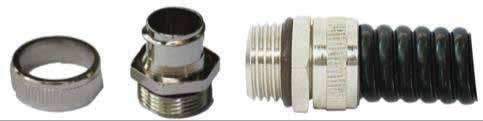 ÇELİK SPİRAL BORULAR FLEXIBLE STEEL CONDUITS Çelik Spiral Boru Ek Parçaları Flexible Steel Conduit Accessories Sabit Diş Spiral Boru Rakoru - Pano Tipi / Fixed Internal Adaptor Male Thread Metrik