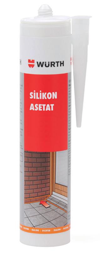 SİLİKON Bazlı Sızdırmazlık Ürünlerİ Şeffaf 310 ml Art.-Nr. 0892 317 1 310 ml Art.-Nr. 0892 317 2 Gri 310 ml Art.-Nr. 0892 317 3 Kahverengi 310 ml Art.