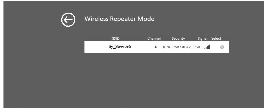 WLAN-Extender'in yapılandırma sayfası açılır. 7. Repeater'e tıklayın. 8.