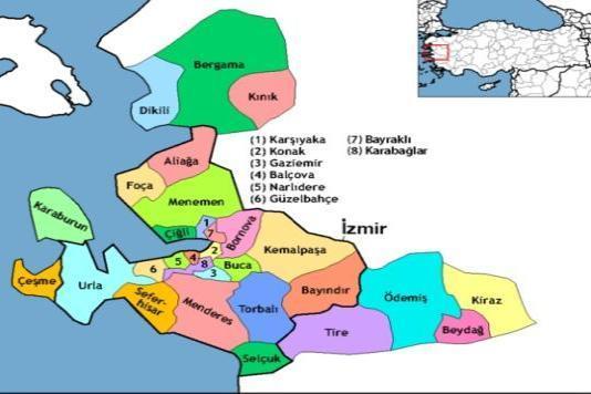 Sayfa 19 / 64 KARABAĞLAR İLÇESİ Karabağlar, İzmir ili içerisinde yer alan merkez ilçedir. Güneyinde Gaziemir, doğusunda Buca, kuzeyinde Konak ve batısında Balçova ilçeleri ile çevrilidir.