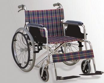 İTHAL REHABİLİTASYON ÜRÜNLERİ 3004 METLIFE B809E - Ekoseli Manuel Tekerlekli Sandalye Kolayca katlanabilir manuel tekerlekli sandalye Refakatçi kullanımına uygunluk Kolayca temizlenebilir deri koltuk