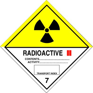 TEHLİKE SINIFI 7 (Radyoaktif Maddeler) İLAVE TEHLİKELERİ (Sınıf 7 Radyoaktif Maddeler) TEHLİKE ÖZELLİKLERİ ve RİSKLER (Sınıf 7 Radyoaktif Maddeler) - Tehlikeli ışınlar çıkar - Işına (şua) maruz kalma