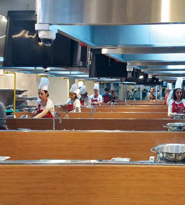Mezunların çalıştıkları kurumlar Otel restoranları Tatil Köyleri Kurvaziyer gemiler Kamu kurum ve kuruluşları Sosyal tesisler Yiyecek içecek işletmeleri Programın ayrıcalıklı yanları Hayat boyu