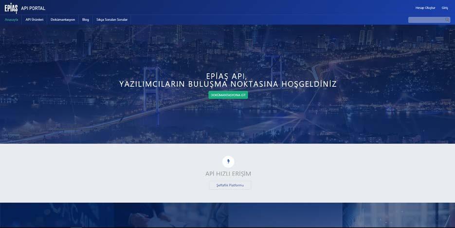 2 API Portal Kayıt Süreci Web servis şartnamesini doldurmuş ve IP sini kaydettirmiş olan kullanıcıların (mevcut durumda