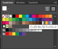 Renk Uygulama Renk (Color) panosu, renk örnekleri (Swatches) panosu, renk klavuzu (Color Guide) panosu ve yeniden renklendirme (Edit Colors/Recolor Artwork) iletişim kutusu üzerinde var olan renkleri