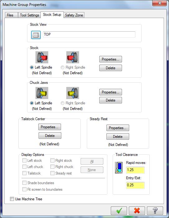 4. Stock Setup (Kütük Ayarları) Tasarlanan modeller için kütük (ham) parça oluşturmak için kullanılır.