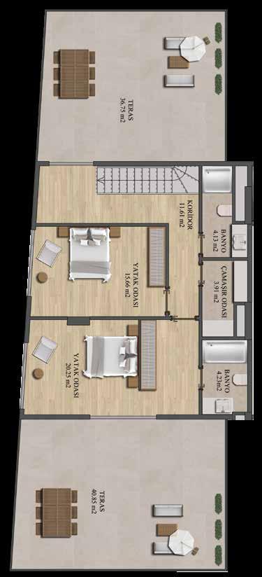 58 m2 3 2 Antre /Entrance 2 Salon /Livingroom 3 Mutfak /Kitchen 4 Yatak Odası /Bedroom 4.00 m2 2.95 m2 4.54 m2.