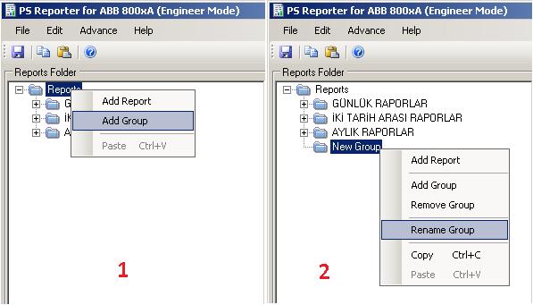 Rapor ve Klasör Oluşturma Raporlama ekranın sol tarafında bulunan Rapor Seçimi Alanı nı kullanarak raporlarınızı oluşturabilirsiniz. Bu alannın en başında Reports isimli bir klasör bulunmaktadır.