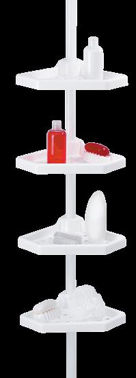 Telescopic Bath Shelves Yaylı Banyo Rafları Telescopic Bath Shelves Yaylı Banyo Rafları 20 21 N01 N17 Telescopic Corner Shelf No tools and screws required for assembly Height adjustable up to 260 cm