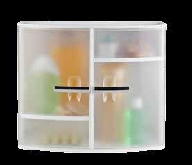 easy closure of the doors with aluminium handles Product Dimensions: 17 x 38 x 32 cm height Standard Colors: Body: White, Doors: Transparent white, transparent blue, transparent pink, transparent
